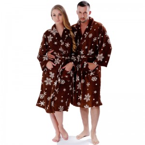 Erwachsene gedruckte Vlies-Roben-Paar-Pyjamas