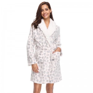 Frauen Burn-out Fleece Robe Adult Pyjama
