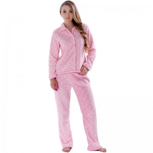 Frauen bedruckter Vlies-Erwachsen-Pyjama