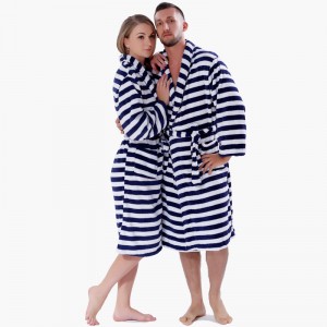 Erwachsene gestreifte Roben-Mann-Frauen-Pyjamas