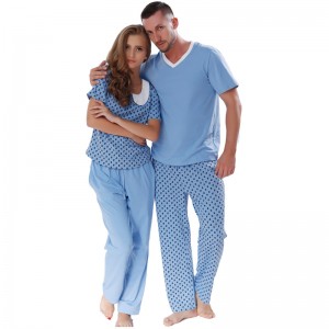 Paar gedruckte Baumwolle Pyjama Set