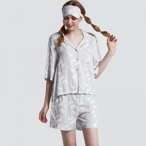 Frauen gedruckt Viskose Short Pant Pyjamas Set