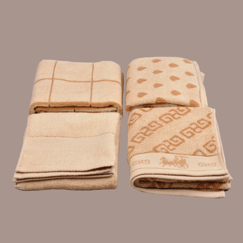 Naturfarbenes Jacquard-Handtuch aus Baumwolle